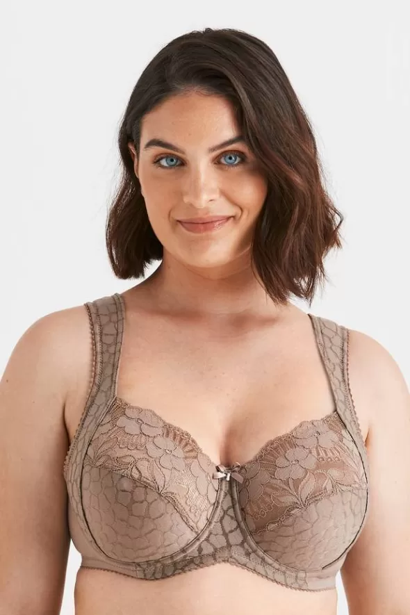 Miss Mary Jacquard & Lace bh Taupe Best