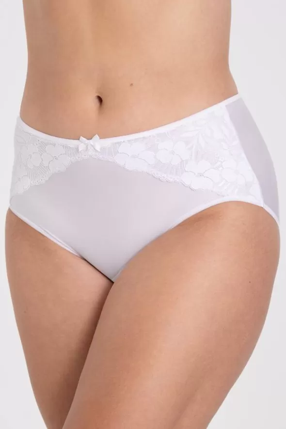 Miss Mary Jacquard & Lace trosa Vit Cheap